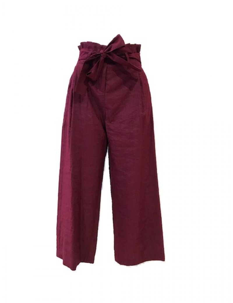 PANT CROPPED TESSUTO VISCOSA